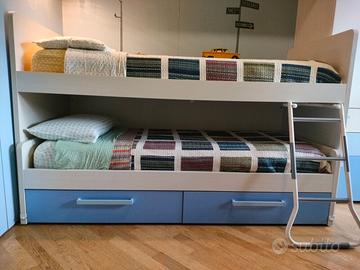 Letto a castello con scaletta Moretti Compact
