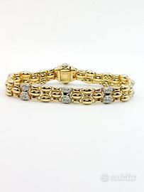 Bracciale oro 18 kt e diamanti scritta Chimento