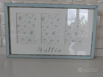 Quadretto portafoto con nome