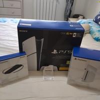 PS5 Slim 1TB+Lettore bluray+Stand verticale+Garanz