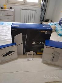 PS5 Slim 1TB+Lettore bluray+Stand verticale+Garanz