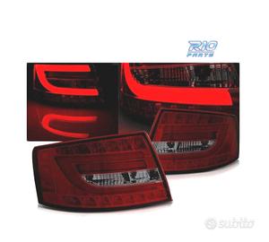 FANALI A LED BAR ROSSO PER AUDI A6 C6 SEDAN 04-08 