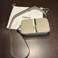Furla mini bag tracolla pelle grigio