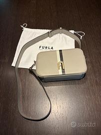 Furla mini bag tracolla pelle grigio