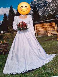 vestito da sposa in raso 