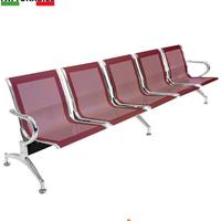 Sedie da attesa in acciaio colore rosso 5 posti