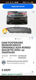 Dam posteriore alfa romeo monoscarico