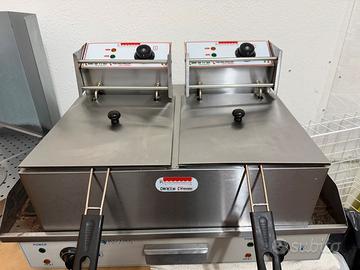 Friggitrice elettrica e piastra per panini