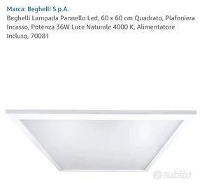 6 pannelli beghelli Led 60x60