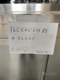 Tavolo in acciaio inox armadietto L160