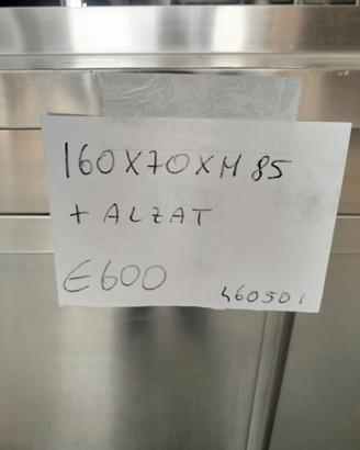 Tavolo in acciaio inox armadietto L160