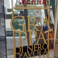 INSEGNA TARGA AMARO AVERNA SPECCHIO GRAPPA SYRAH