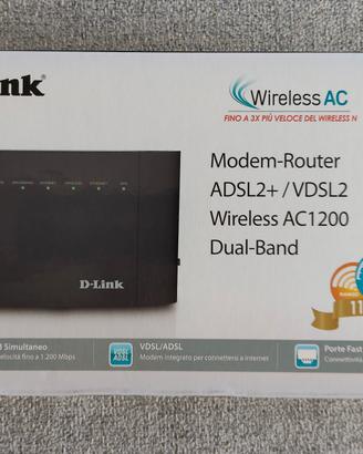 Modem Router Wireless ADSL D-Link AC1200 Dual Band