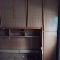 armadio a ponte e struttura letto, in legno 