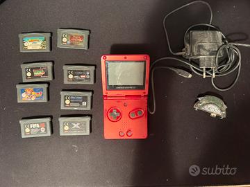 Game boy advance Sp + 8 giochi+caricatore