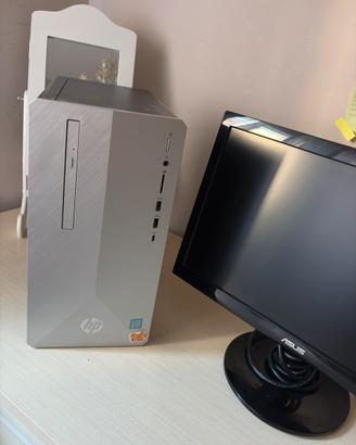 Pc fisso HP Pavilion + monitor ASUS - funzionante