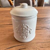 Barattolo in ceramica “Preziosa” stile shabby chic