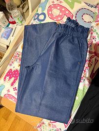 Pantaloni in lurex blu Sarabanda
