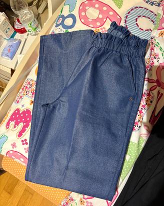 Pantaloni in lurex blu Sarabanda