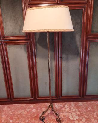 Lampada a piantana ottone brunito