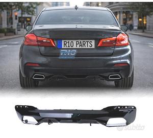 DIFFUSORE BMW G30 G31 LOOK M PERFORMANCE NERO LUCI