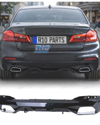 DIFFUSORE BMW G30 G31 LOOK M PERFORMANCE NERO LUCI