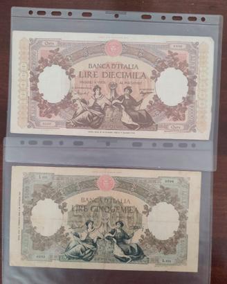 collezione banconote lire e monete