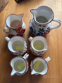 Brocche caraffe ceramica friulana varie misure