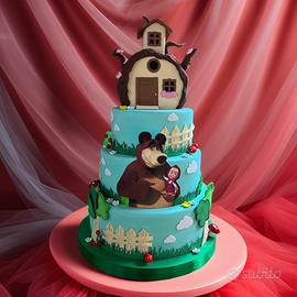 Torta scenografica Masha & Orso 177