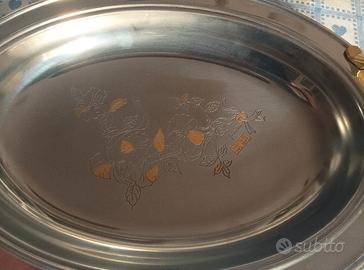 vassoio acciaio inox in oro