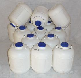 Taniche 5 lt plastica per alimenti stock 14 pezzi