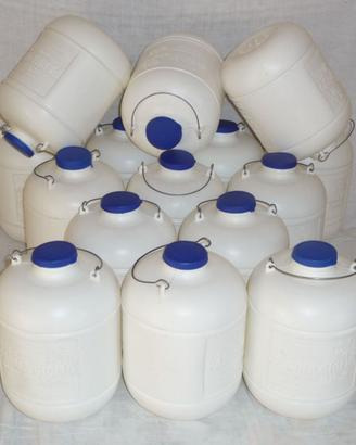 Taniche 5 lt plastica per alimenti stock 14 pezzi