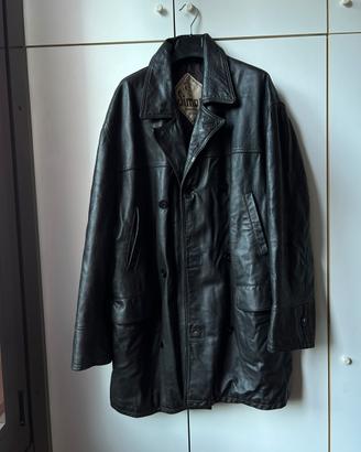 Giacca di pelle vintage taglia 54 uomo