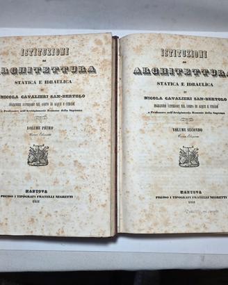 Libro Antico 1851 Istituzioni Architettura Statica
