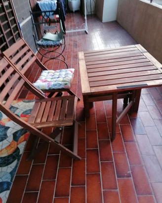 Tavolo giardino pieghevole mod. CAPRI in Legno mas