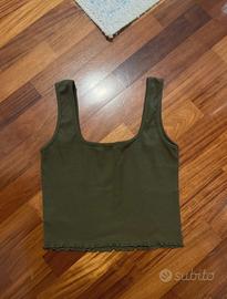 Top verde da donna estivo