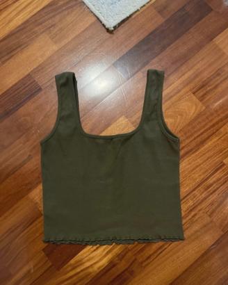 Top verde da donna estivo