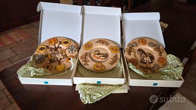 tris di piatti da collezione thun 