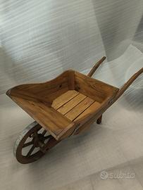 Carro porta fiori in legno, nuovo mai usato