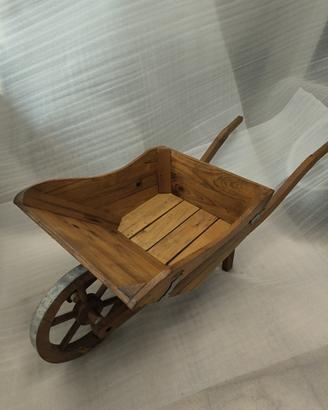 Carro porta fiori in legno, nuovo mai usato