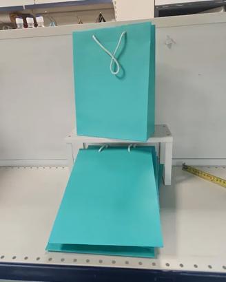 10 Shopper Carta coloreTiffany 22x28+10cm