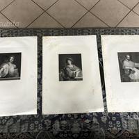 Antichità 3 incisioni classiche epoca XIX secolo