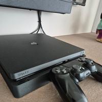 play station 4 slim + joistick + 5 giochi 