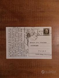 Cartolina postale 1937 – corrispondenza legale