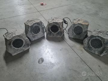 5 diffusori casse per esterno effetto marmo hifi 