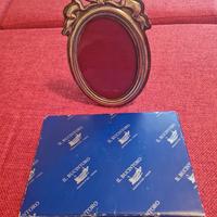 CORNICE PORTAFOTO OVALE argento 800 anticato IL BU