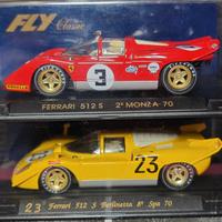 2 slot Cars 1/32 Fly Classic Ferrari 512 S 