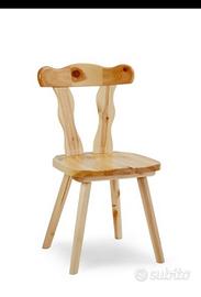 sedie tirolesi in pino grezzo 
