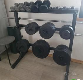 rack rastrelliera per manubri e dischi
