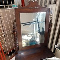 Antica specchiera dorata,psiche, specchio vintage